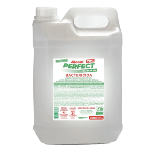 Álcool 70° INPM Perfect Bactericida 5L – Desinfecção hospitalar profissional