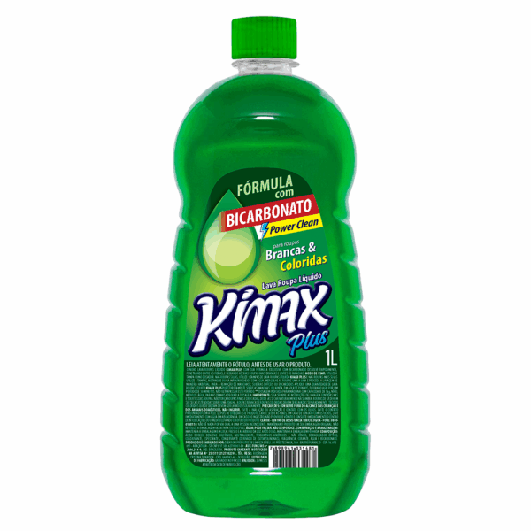 Lava Roupas Líquido Kimax Plus Green 1 Litro Limpeza profunda