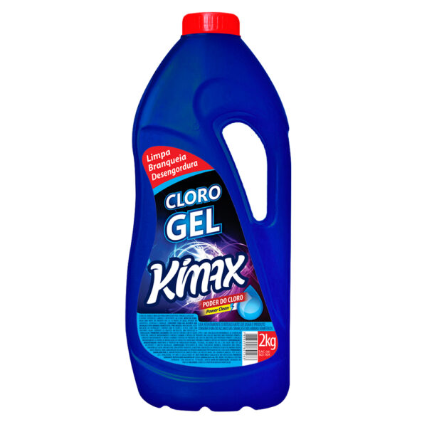 Cloro Gel Kimax Power Clean 2 litros Limpeza profunda